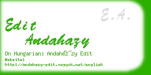 edit andahazy business card